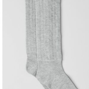 ALO Yoga Unisex Athletic Heather Gray Socks